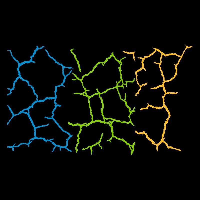 Floor Cracks Pattern Colorful