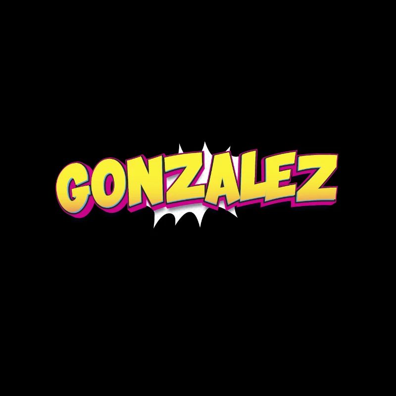 Gonzalez Benutzerdefinierter Name Comic-Stil Pop-Art,