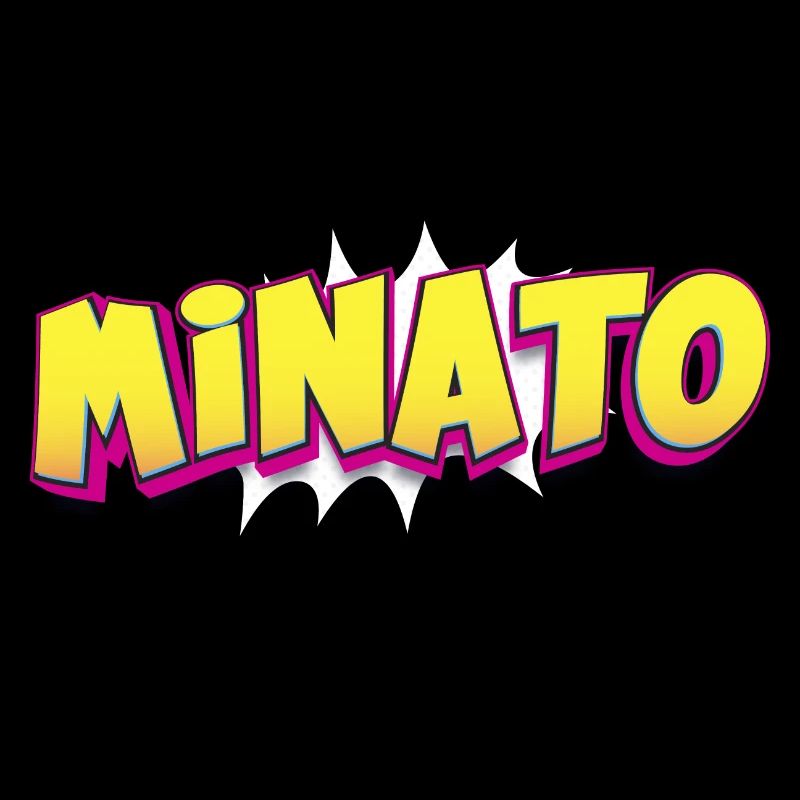 Minato Benutzerdefinierter Name Comic-Buch-Stil Pop-Art,