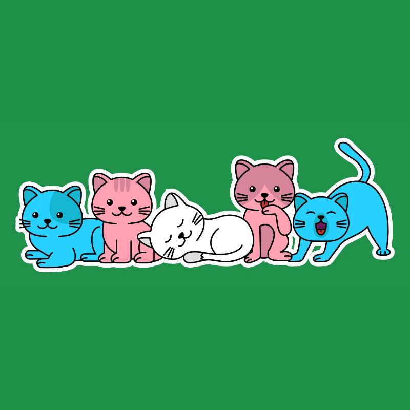 Conception de chat trans flag pour les personnes trans