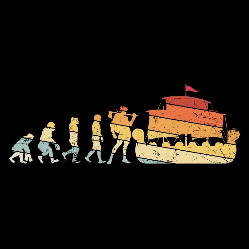 Evolution Design Affe Barbar Geschenk für Vikinger