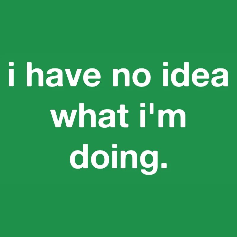 I have no idea what I'm doing