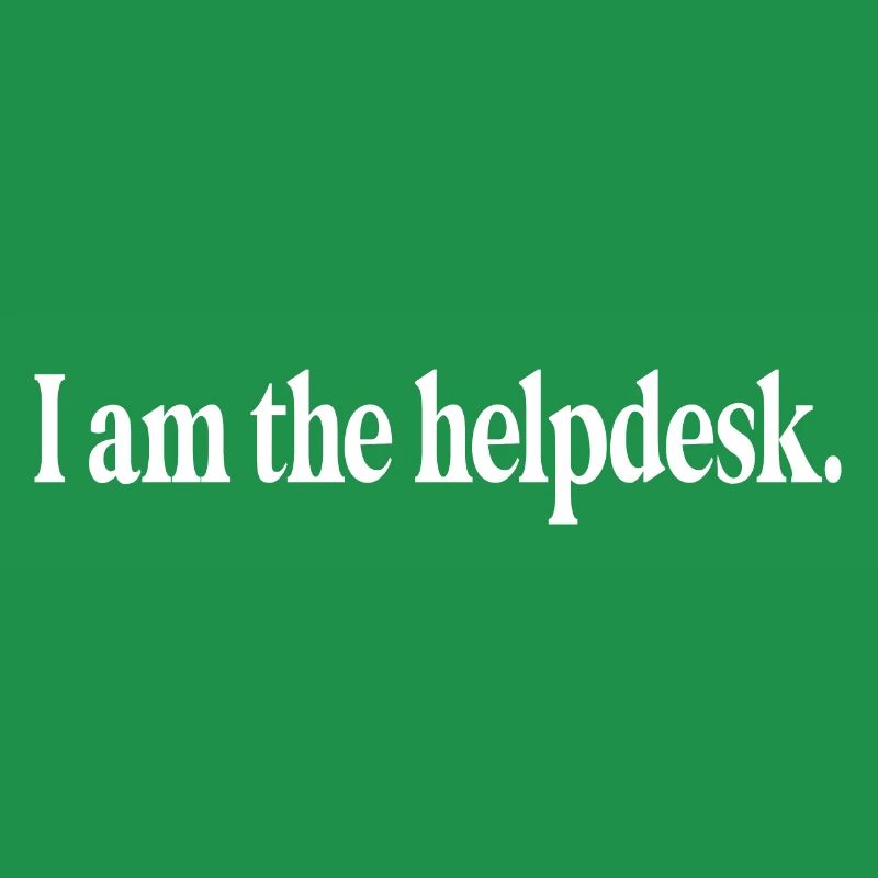 Lustiger Tech-Computer-Programmierer Ich bin der Helpdesk