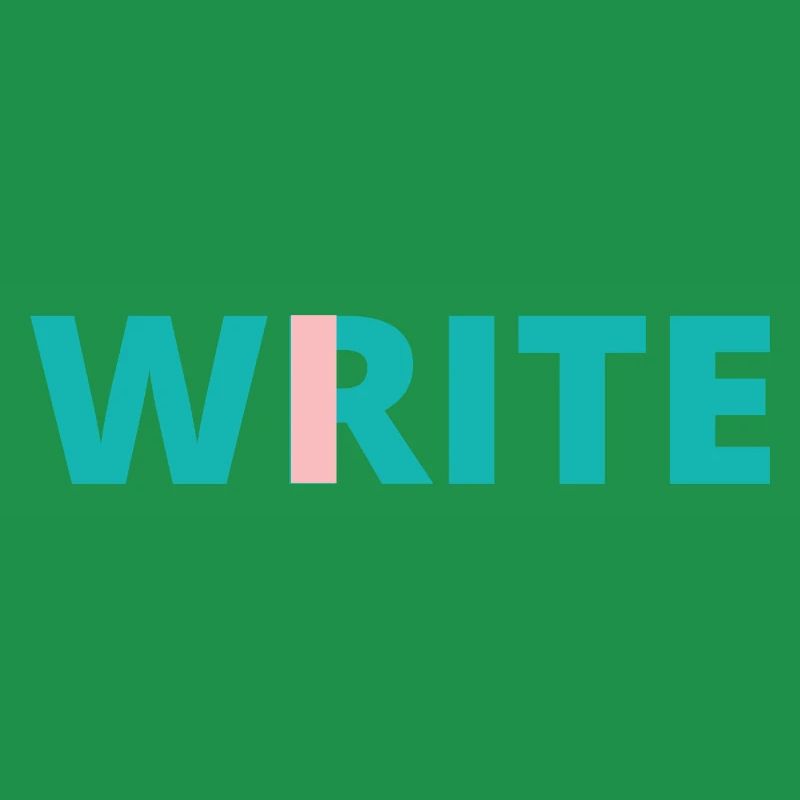 I in Write Single Word Design Self Reflective