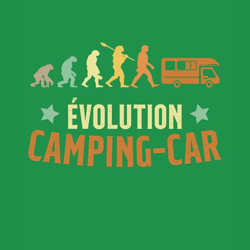Evolution Camping Car Humor Geschenk