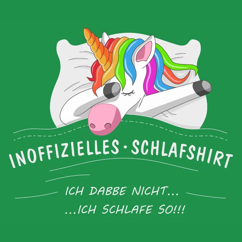 Offizielles Schlafshirt Dabbing Einhorn Mädchen