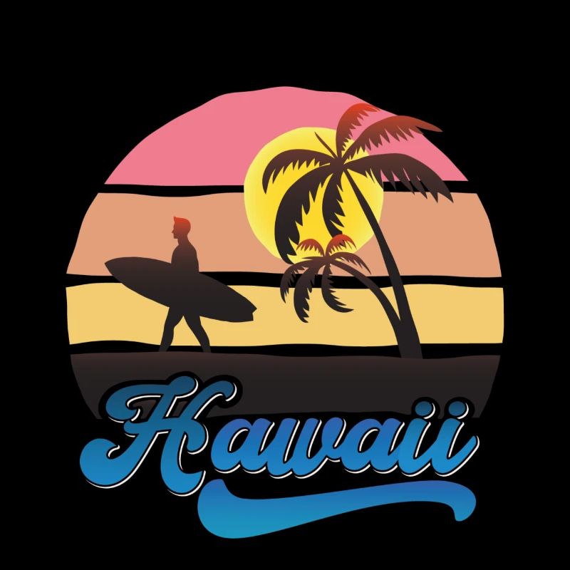 Hawaii Surf Sunset Beach Design