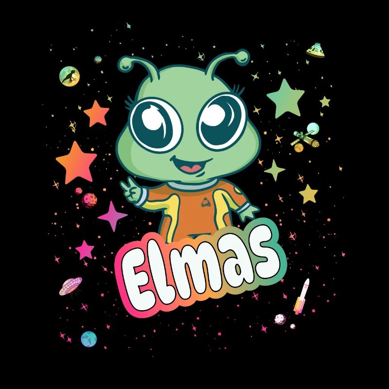 ELMAS - Schöner Mädchen Name mit niedlichem Alien