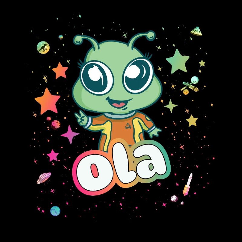 OLA - Schöner Mädchen Name mit süßem Alien