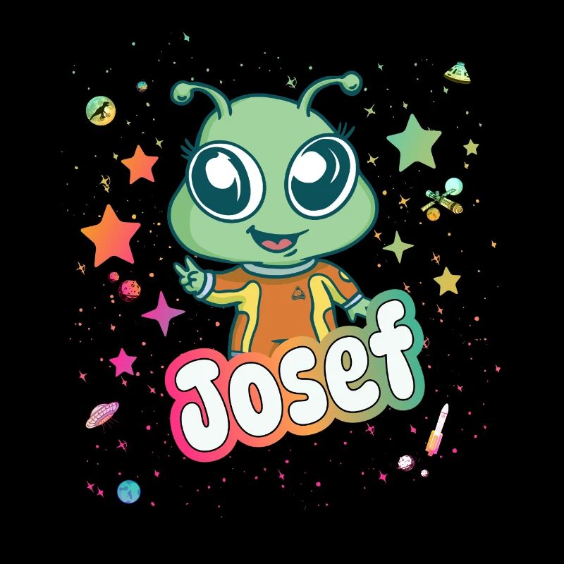 JOSEF - Schöner Junge Name mit süßem Alien