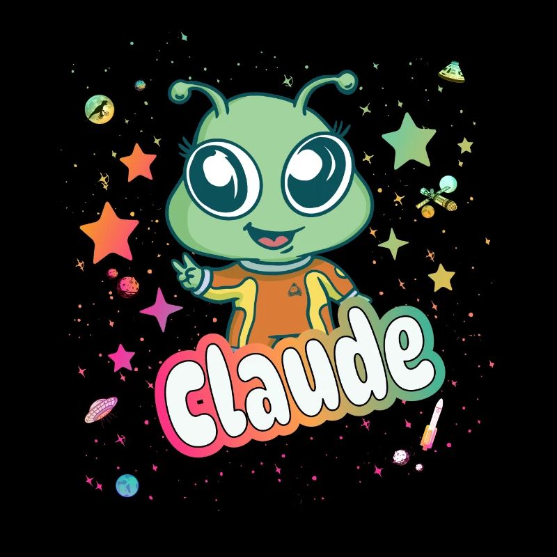 CLAUDE - Beau nom de garçon avec un extraterrestre mignon