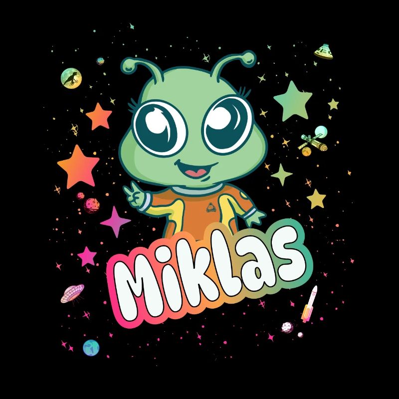 MIKLAS - Schöner Junge Name mit süßem Alien