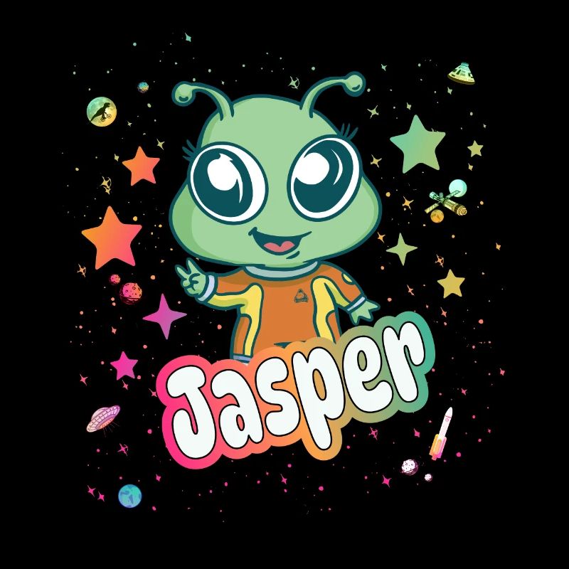 JASPER - Schöner Junge Name mit süßem Alien