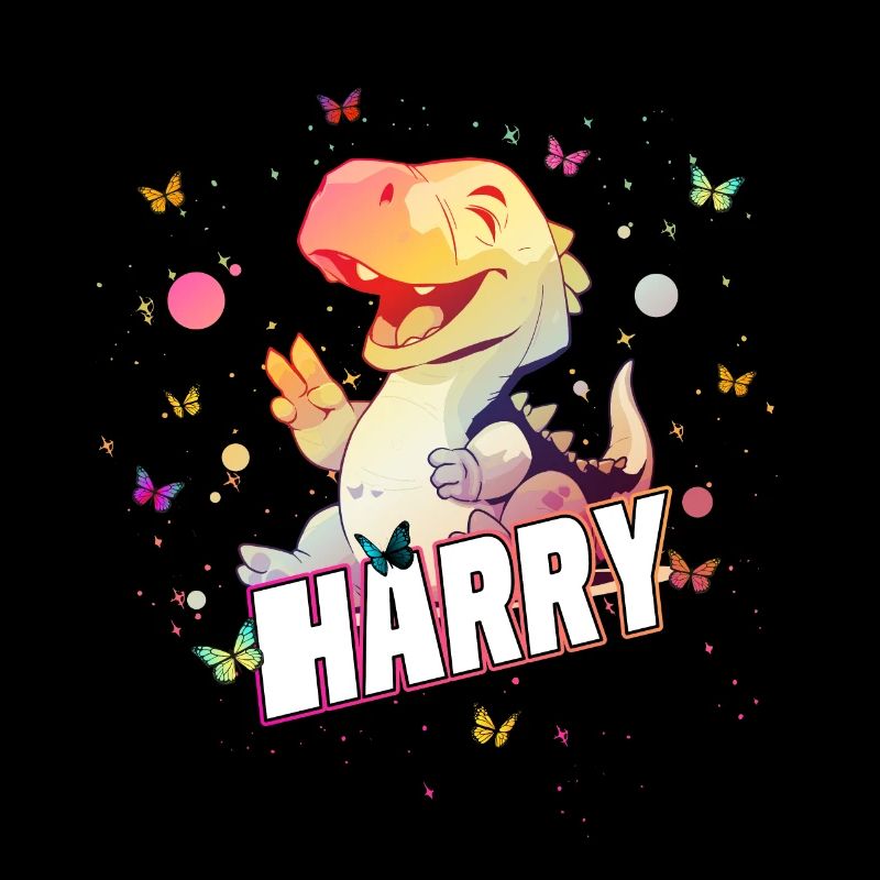 HARRY - Beau nom de garçon avec mignon DINO T-REX