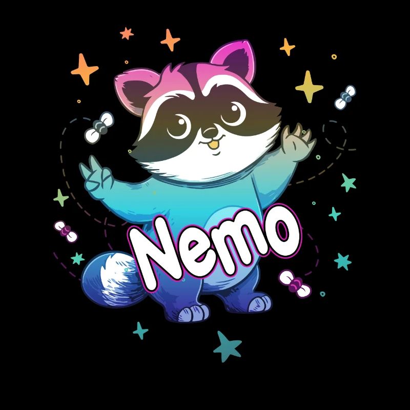 NEMO - Beau nom de garçon avec un raton laveur mignon
