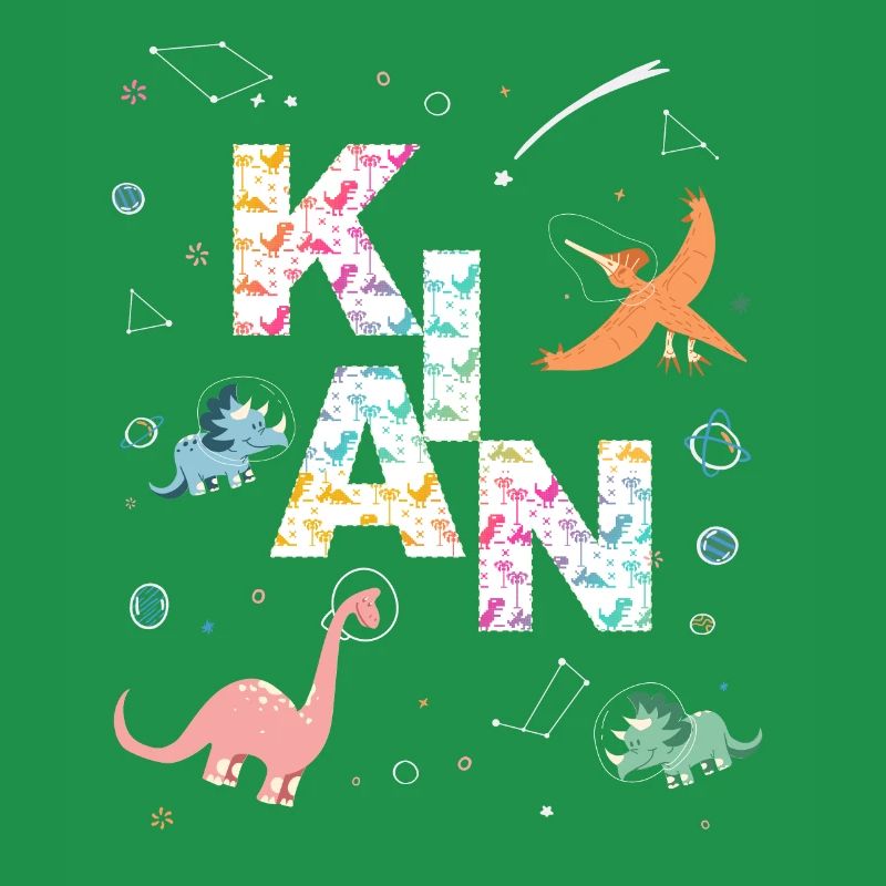 KIAN - Beautiful boy name with dinosaur