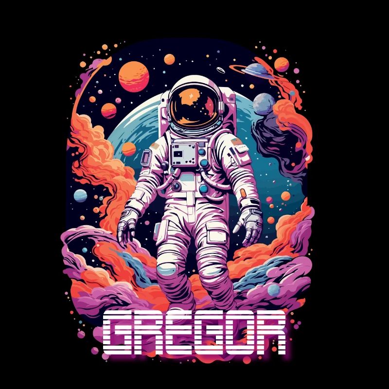 GREGOR - Beautiful boy name with cool astronaut