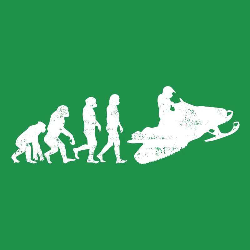 Schneemobil evolution geschenk schnee schlitten