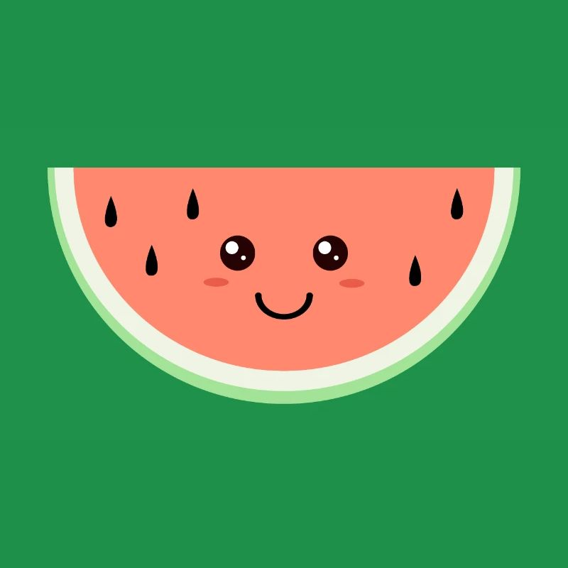 Pastèque heureuse de Kawaii