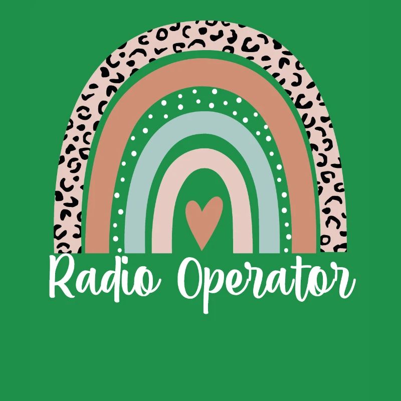 Radio Operator Rainbow Leopard Funny Radio