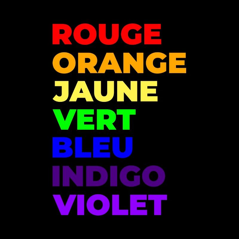 Couleurs de l'arc en ciel