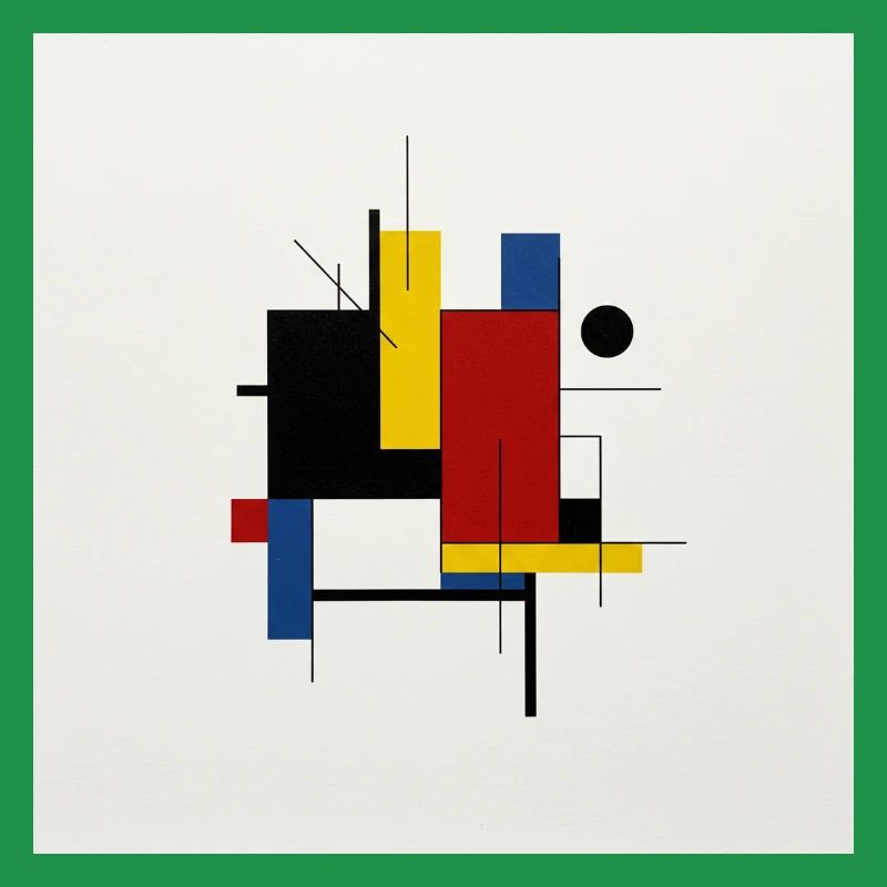 Colorful Geometric Abstract Composition