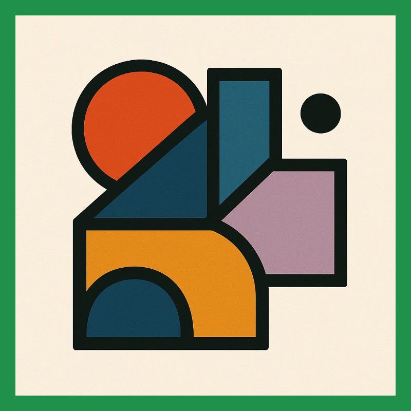 Contrasting geometric shapes