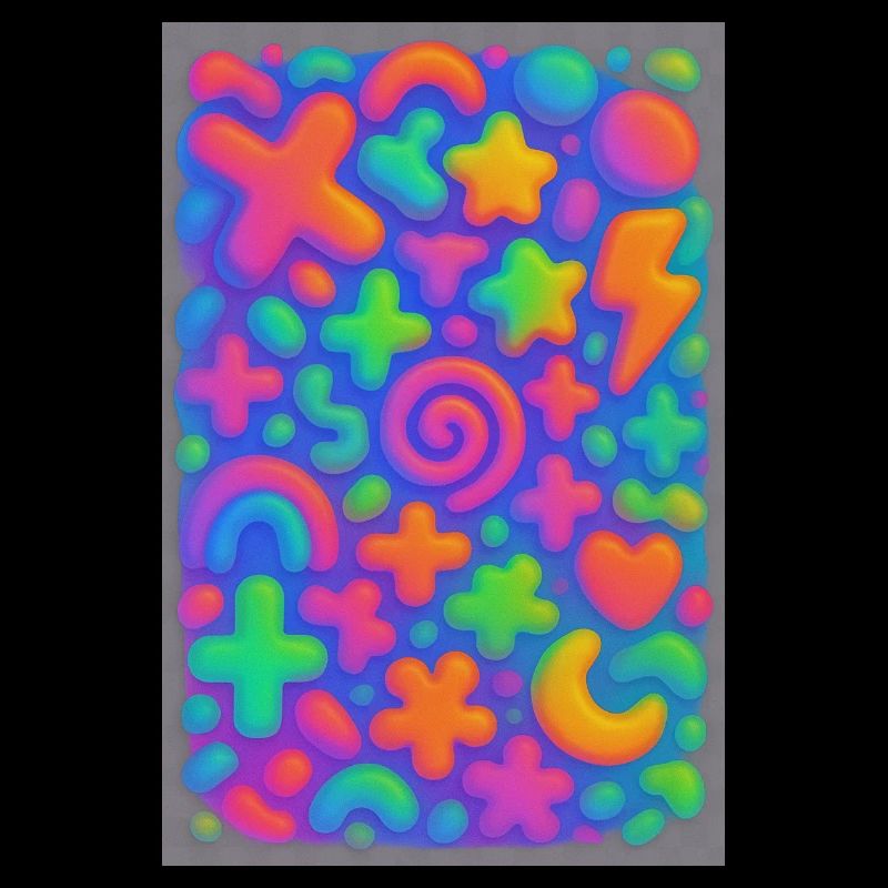 Neon Overload – Overlapping 3D Pop Art Explosion