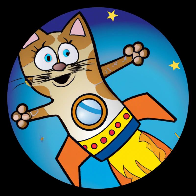 Chat fusée