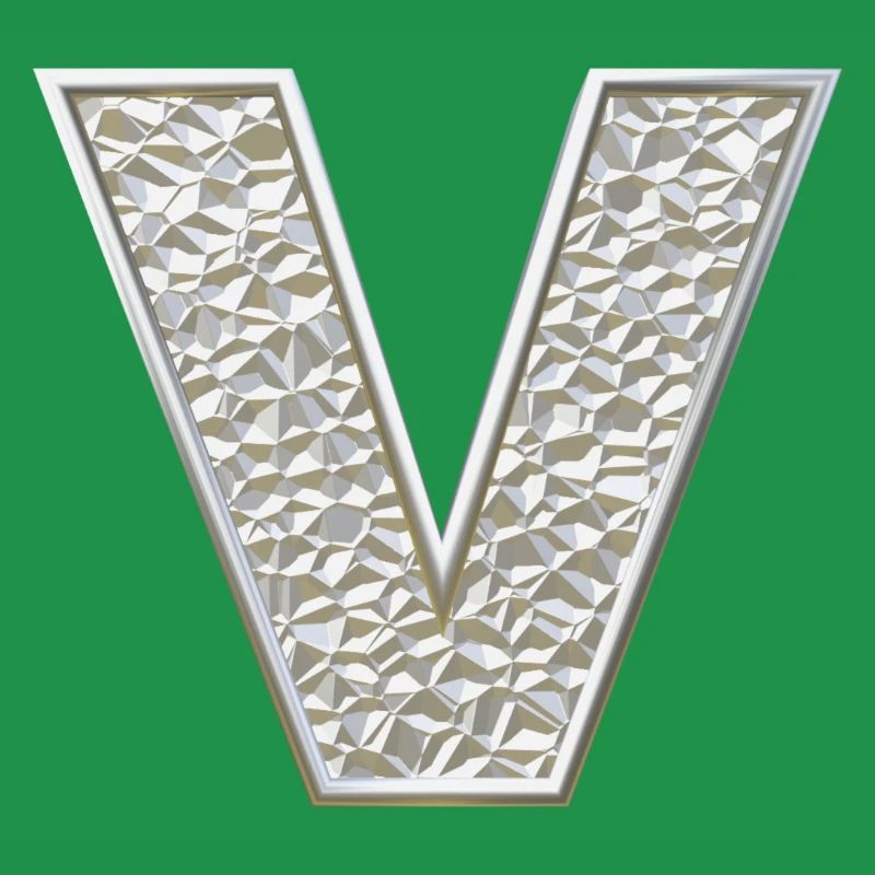 V, letter, initial, monogram,