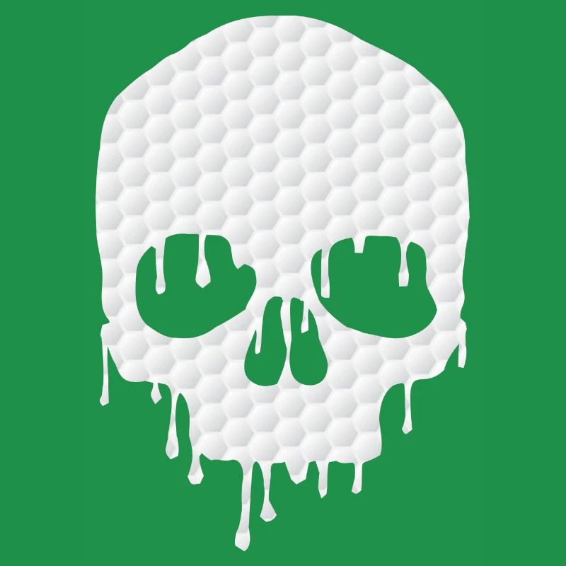 Squelette de golf - une conception cool de crâne pour l’amoureux de golf