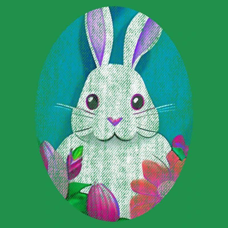 Easter Bunny retro usagé - look cool