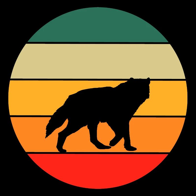 Forest Animal Gift Forest Dweller Retro Wolf