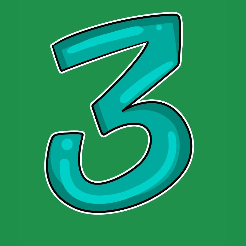 3 - Three - Third