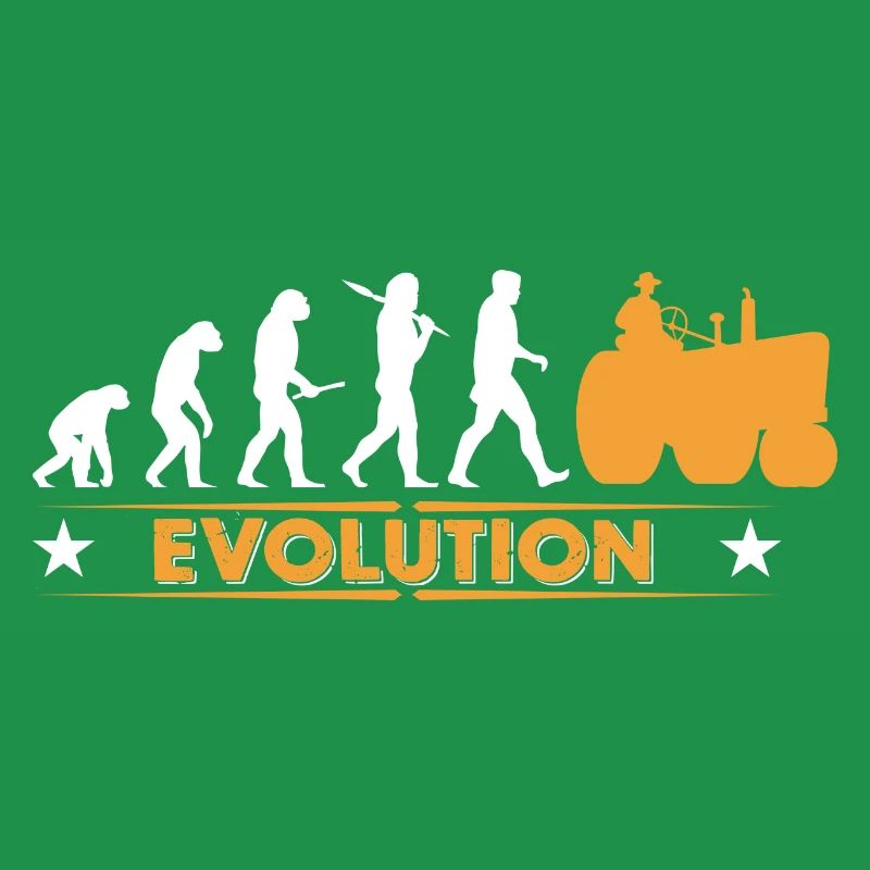 Evolution de tracteur Farmer - orange/blanc