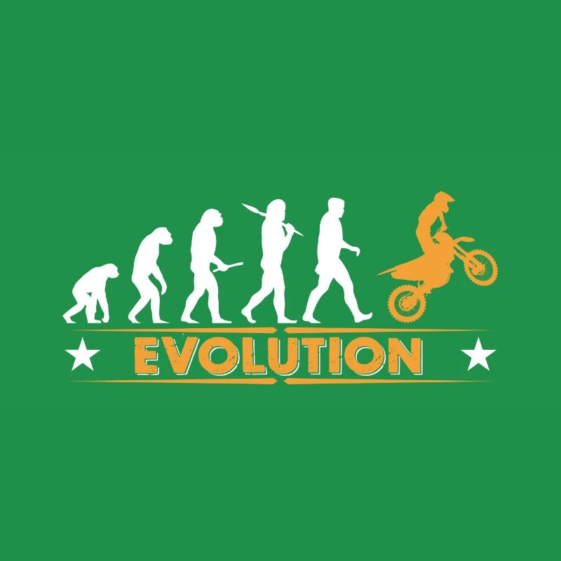 Motocross Evolution - orange/weiss