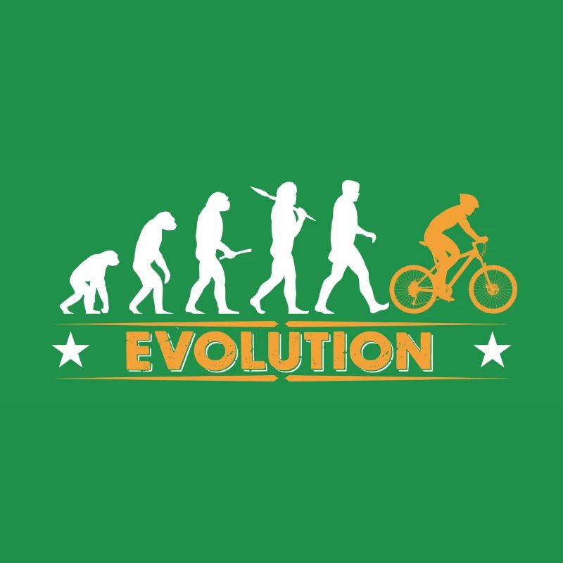 Evolution de vélo de montagne - orange/blanc
