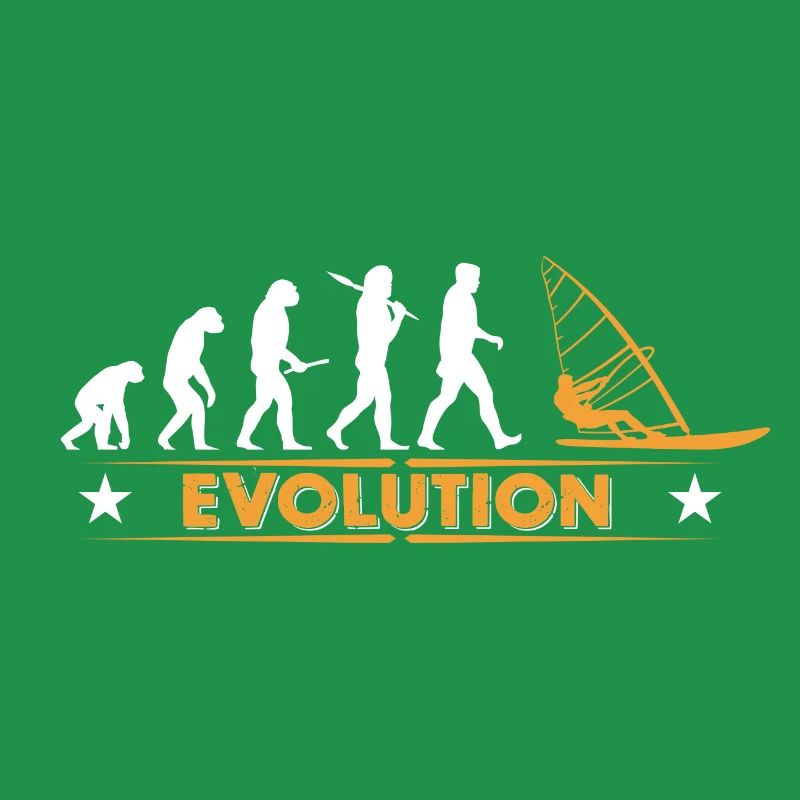 Windsurfen Evolution - orange/weiss