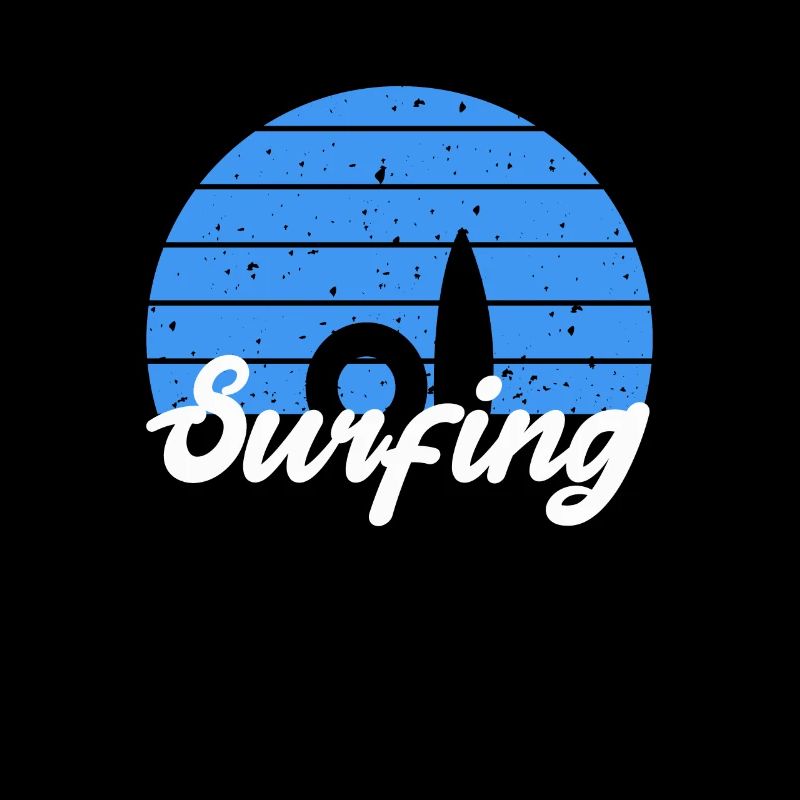 Surfeur de planche de surf de conception de surf cool