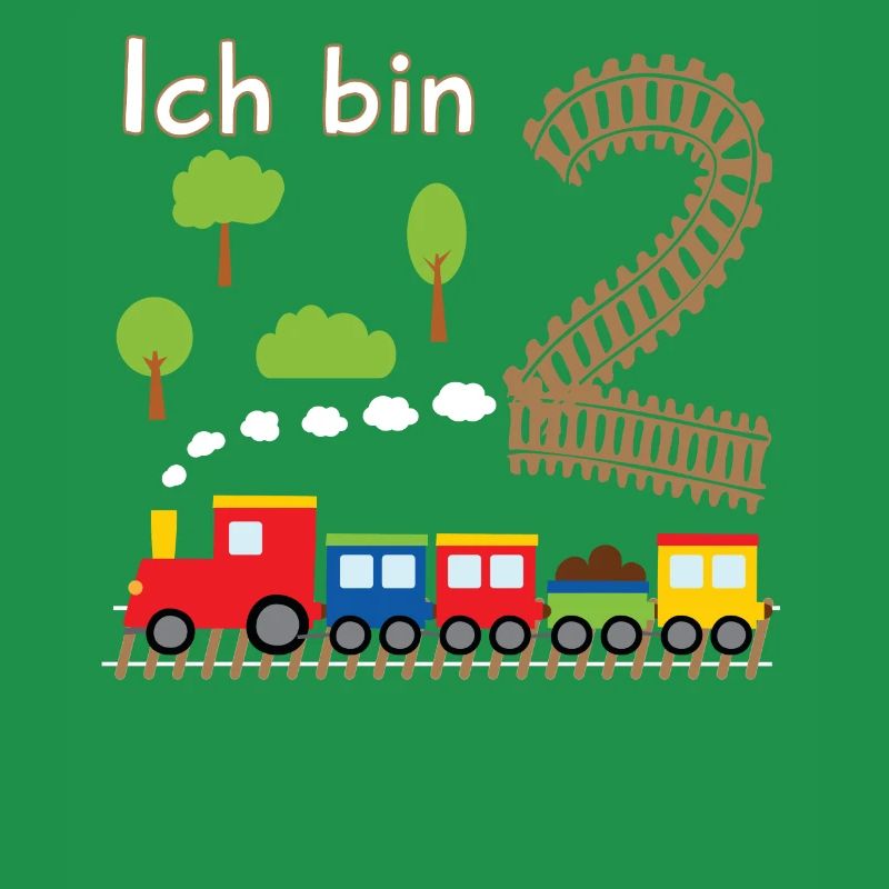 Junge Geburtstagsshirt 2 Jahre Geburtstag Zug