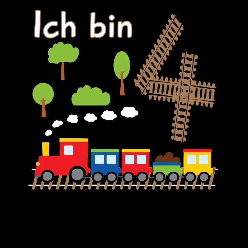 Junge Geburtstagsshirt 4 Jahre Geburtstag Zug