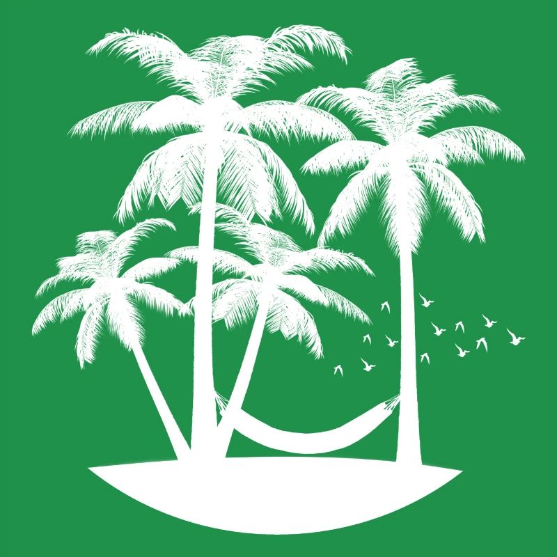 Palm trees hammock beach birds gift idea