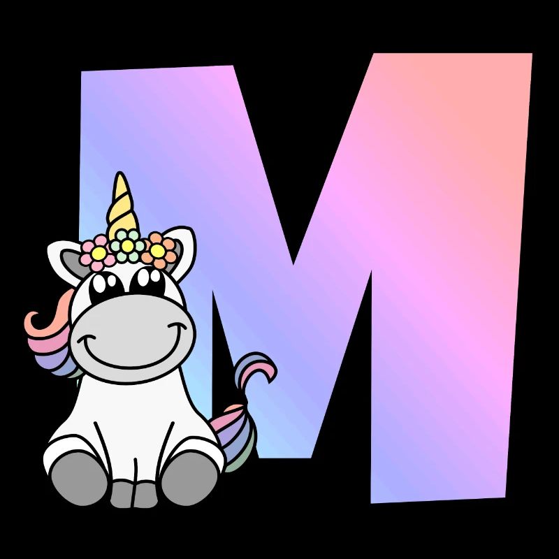 Einhorn Buchstabe M