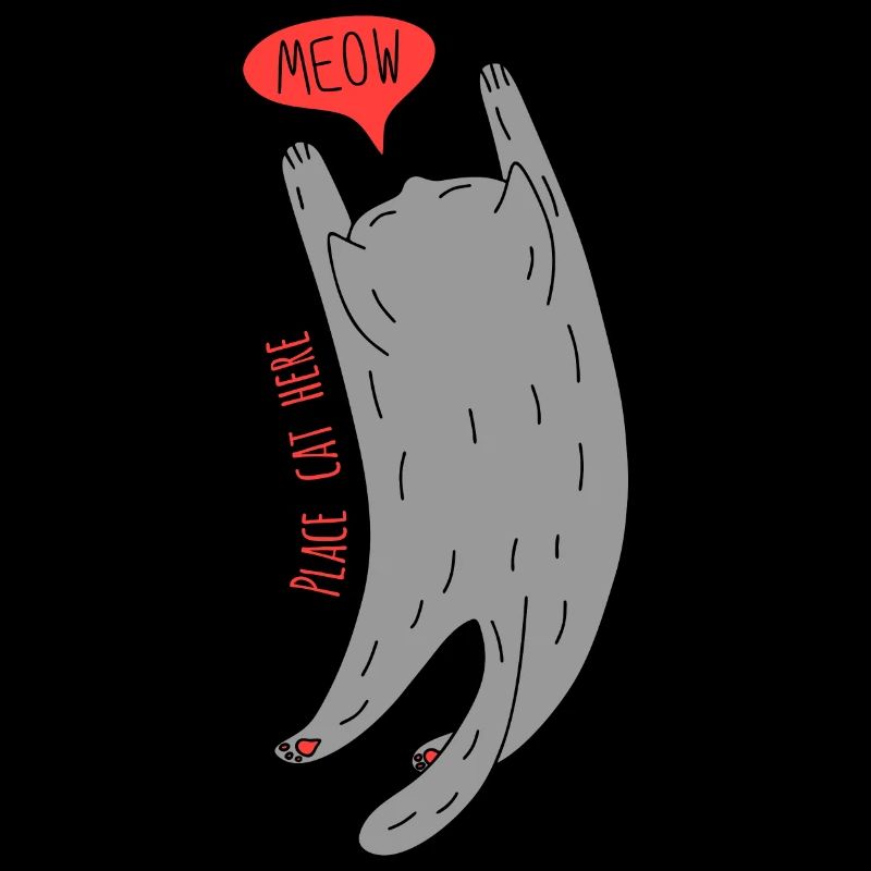 Place cat here, grau