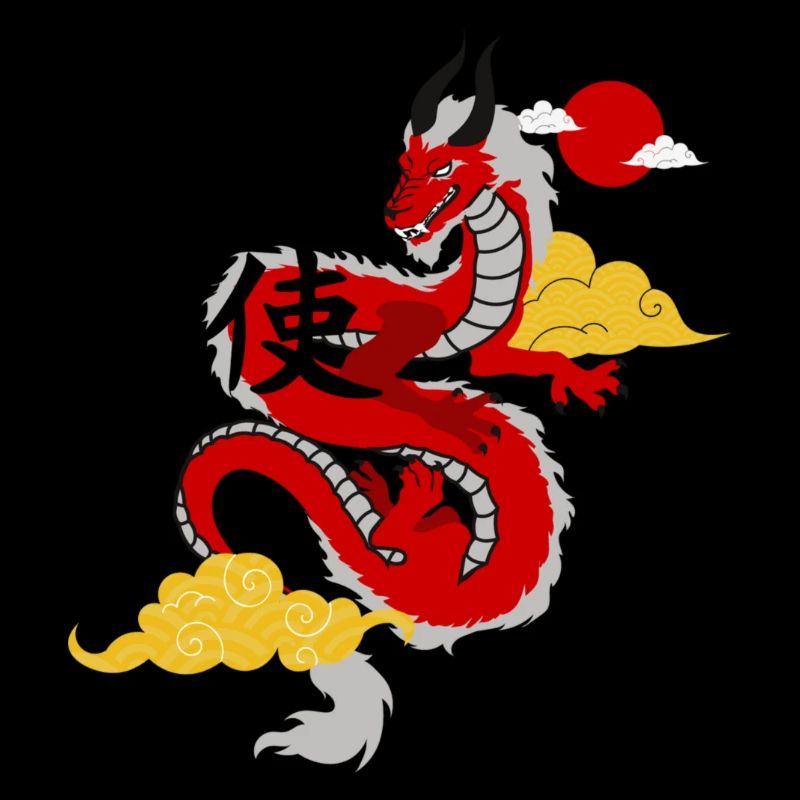 Chinesischer Drachen Print