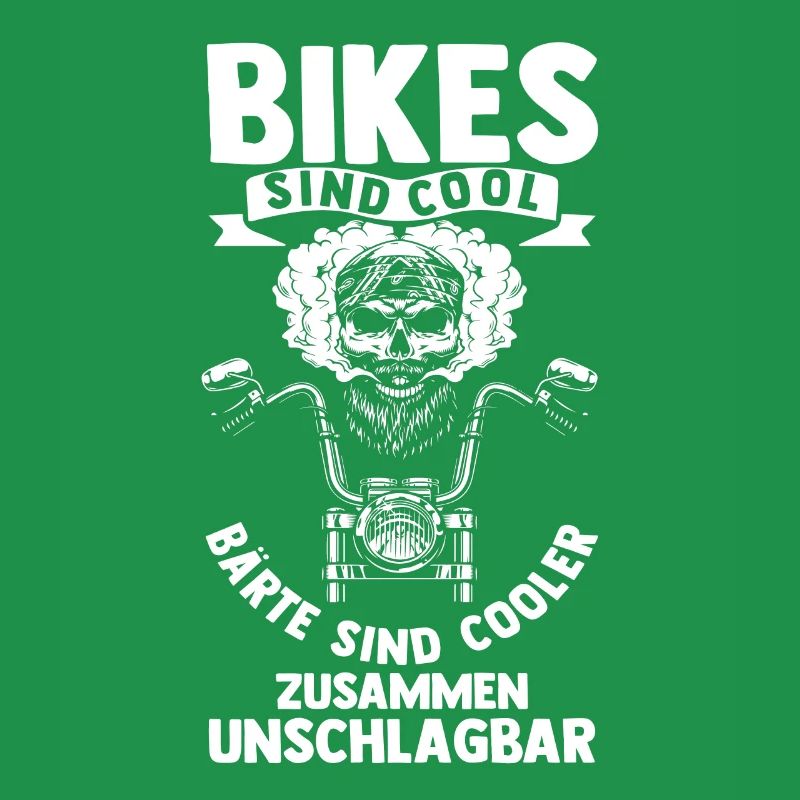 Bärtiger Biker Bartträger Motorradfahrer Motorrad