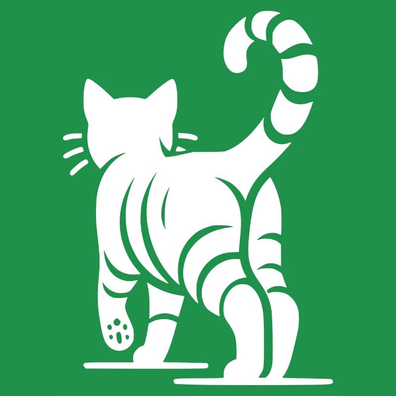 Chat géométrique à rayures