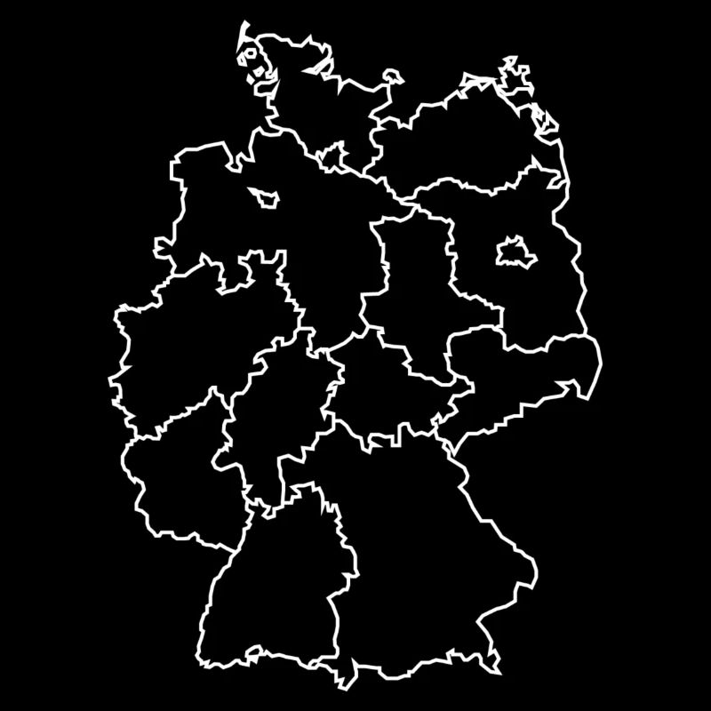 Map of Germany - Outline (white)