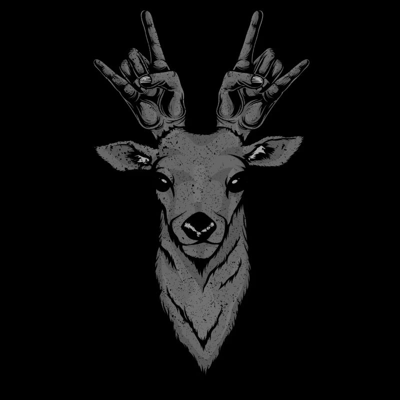 Heavy Metal Reindeer Antlers