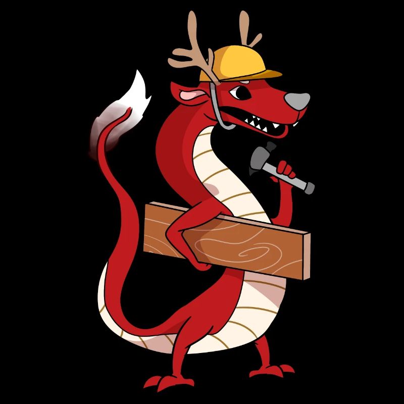 chinesischer Drache bei der Arbeit